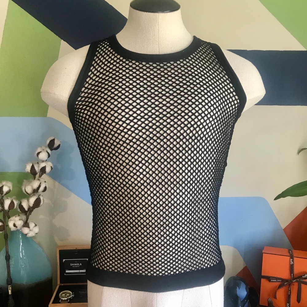 Modus Vivendi Black Mesh Tank Top